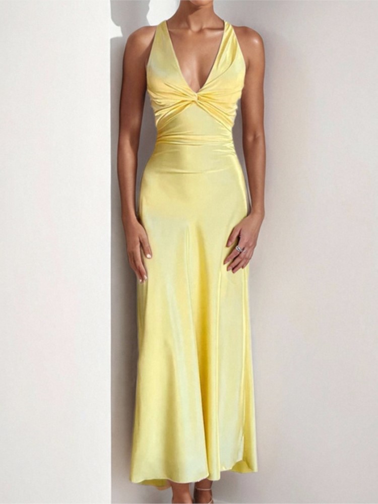 Maxi Dress Halter - Sexy Elegant Party Long Dress Fashion
