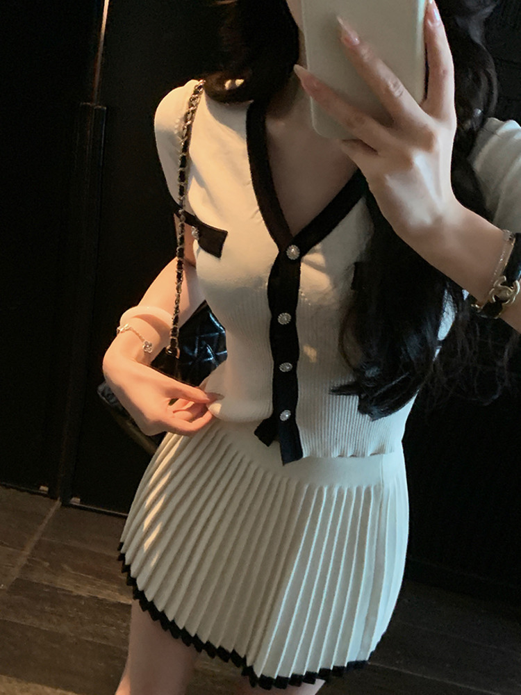 French Small Fragrance Knitted - Crop Top Crochet 리뷰 및 가격