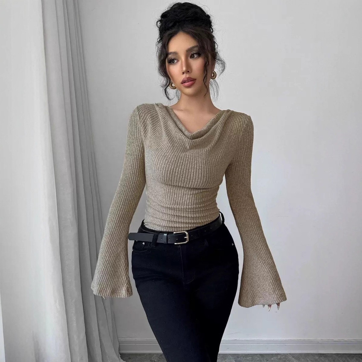 Women's Blouse Longsleeve Soli - Blouse Off Shoulder 리뷰 및 가격