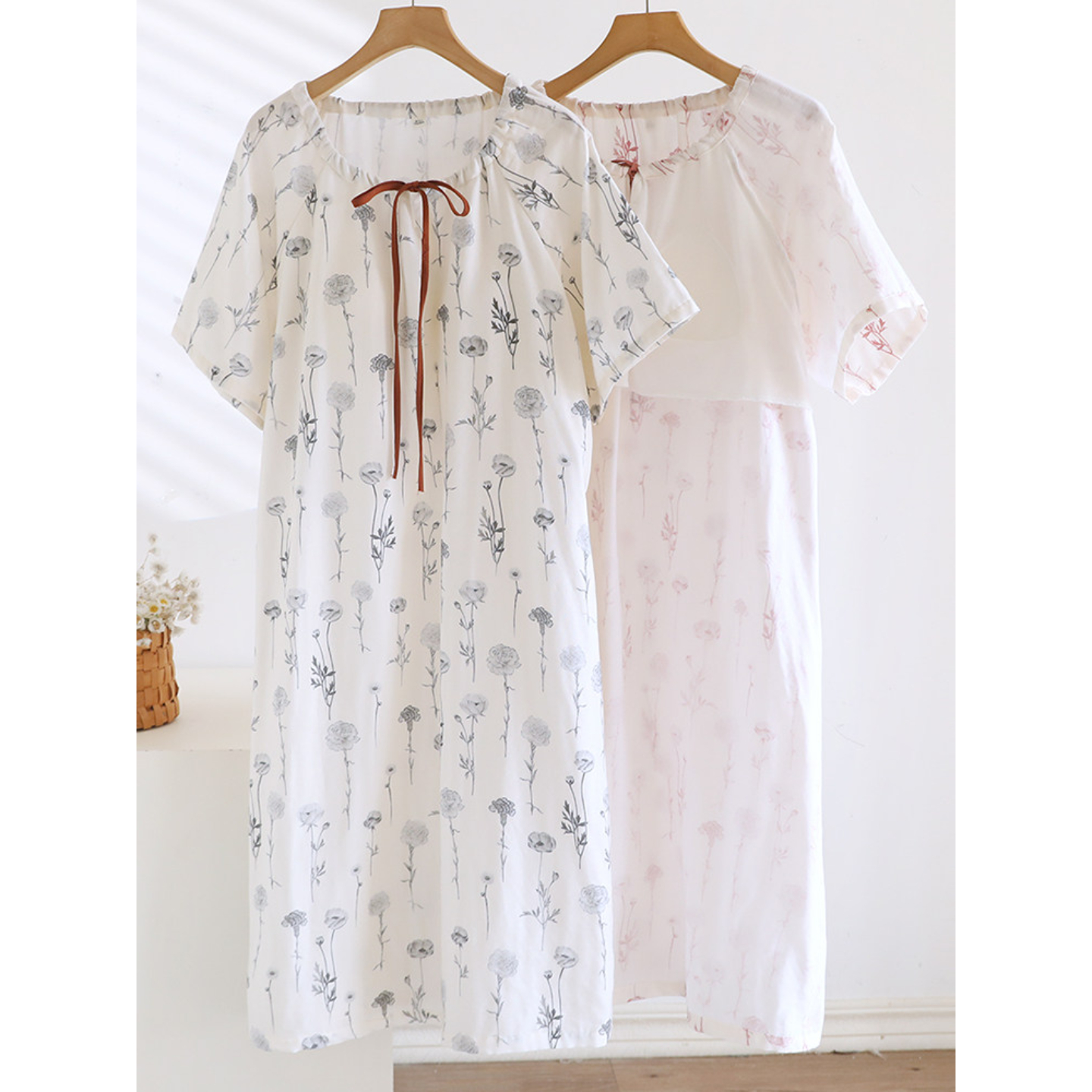1-Piece Women‘s Nightgown, Cas - Midi Skirt Floral 리뷰 및 가격