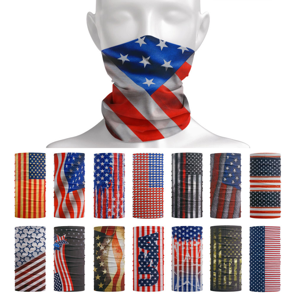 USA Flag Pattern Sun Protectiv - Headband Summer Knit 리뷰 및 가격