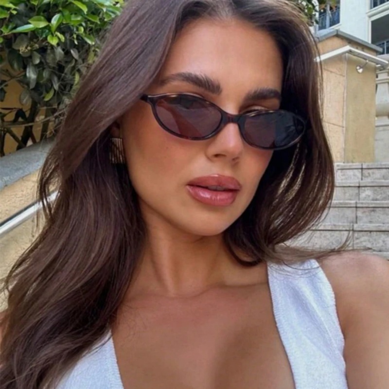 Retro Oval Frame Sunglasses Fa - Sunglasses Cat Eye 리뷰 및 가격