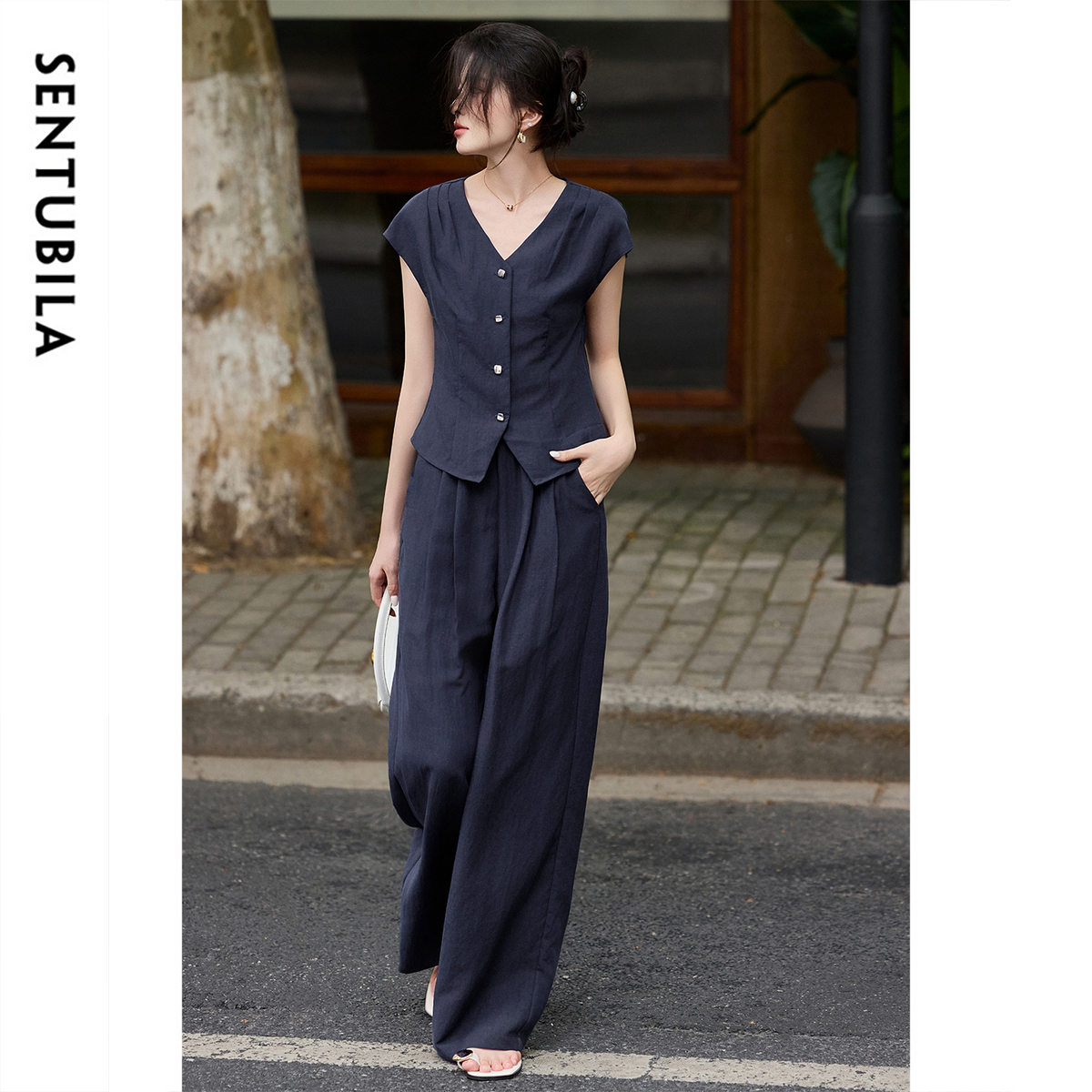 SENTUBILA Summer Linen Pant Se - Linen Pant Wide 리뷰 및 가격