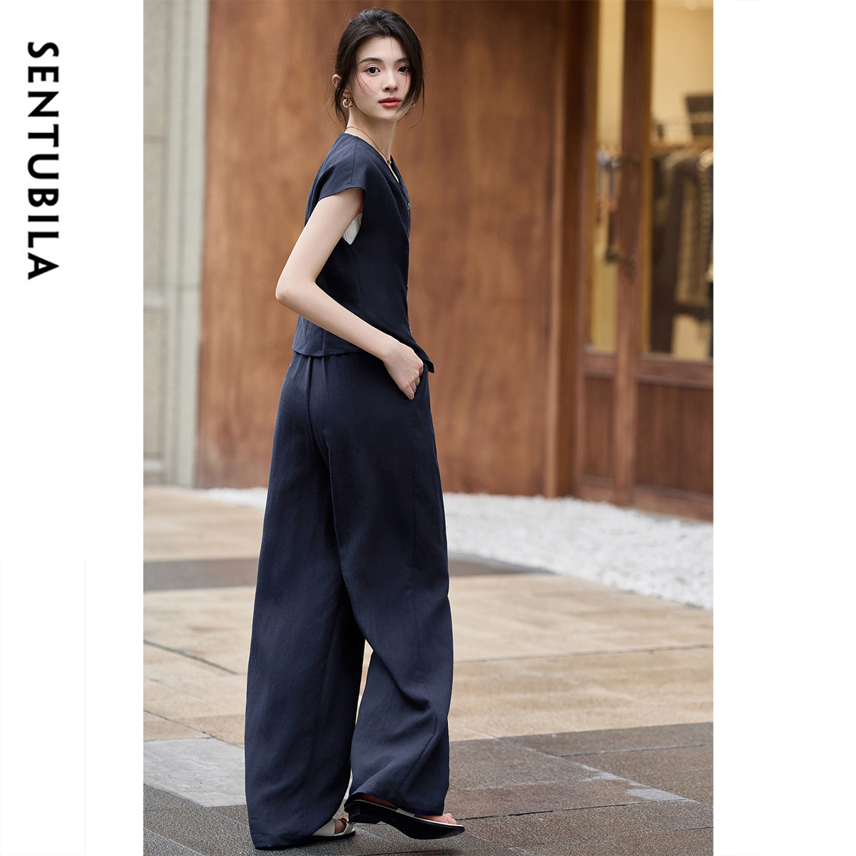 SENTUBILA Summer Linen Pant Se - Linen Pant Wide 리뷰 및 가격