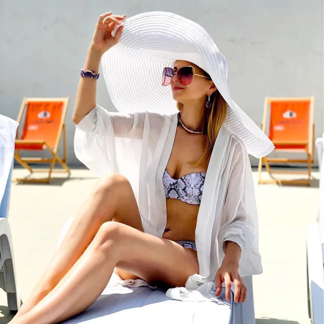 Oversized Beach Straw Hats for - Hat Floppy Wide 리뷰 및 가격