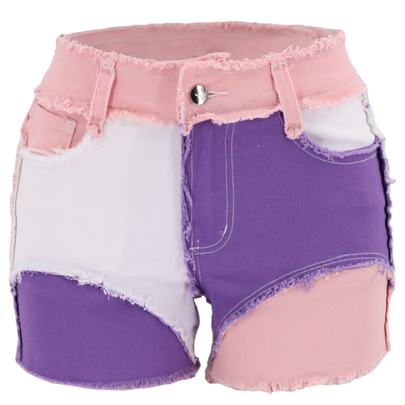 Fashion Mid-Waist Slim Fit Tor - Shorts Denim Frayed 리뷰 및 가격