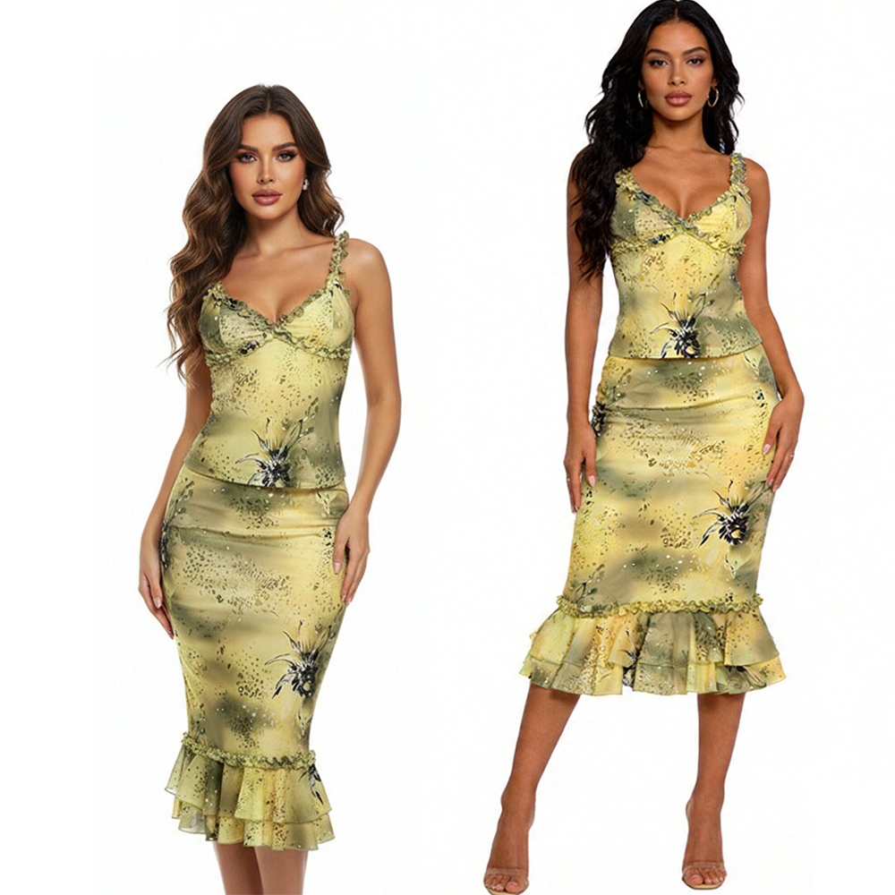 Women's Dress 2 Piece Floral P - Midi Skirt Floral 리뷰 및 가격