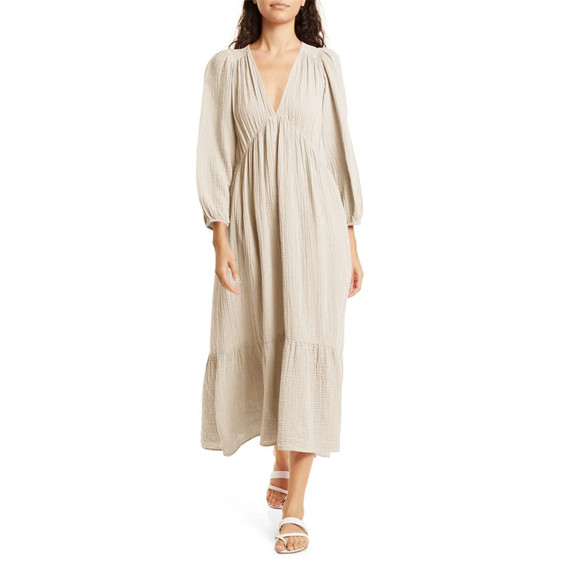 Muslin 100% Cotton Long Sleeve - Linen Dress Wrap 리뷰 및 가격
