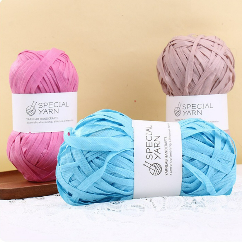 100g/pcs Raffia Flat Yarn for  - Crochet Bag Raffia 리뷰 및 가격