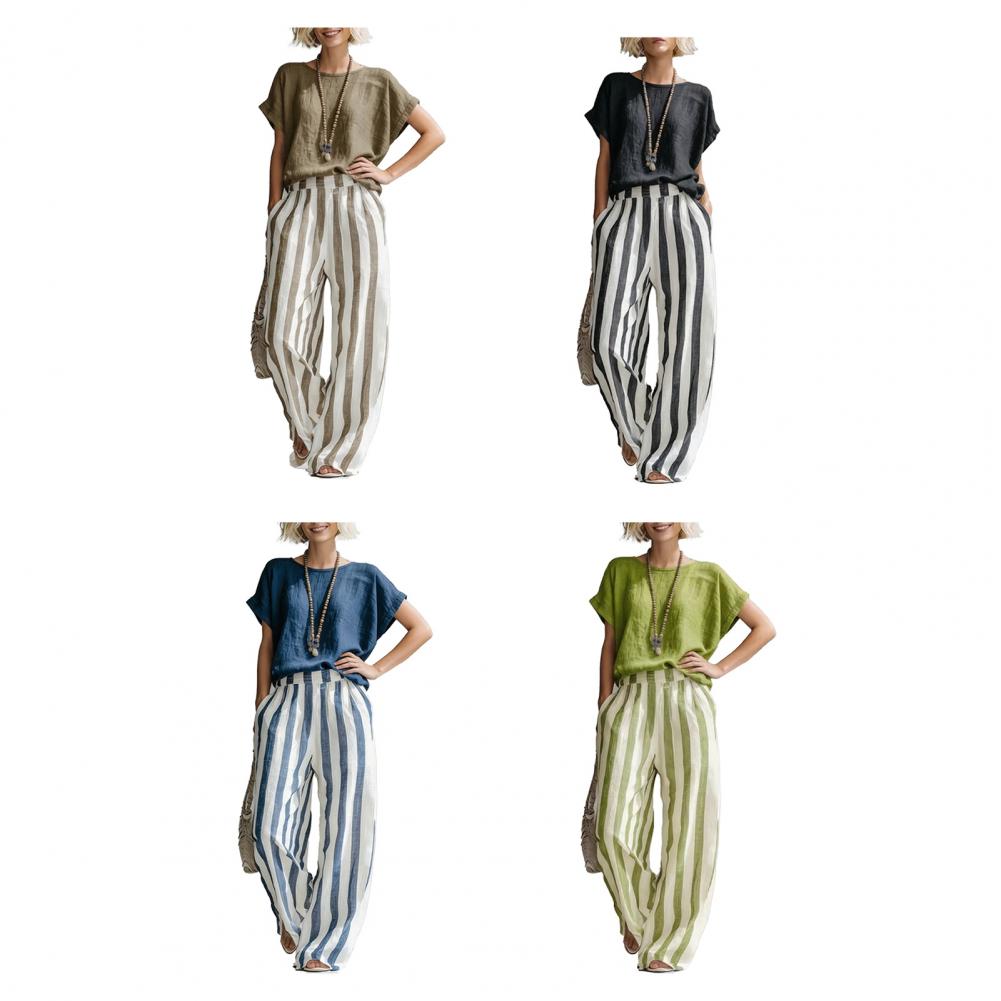 Casual Cotton Linen 2 Piece Se - Linen Pant Wide 리뷰 및 가격