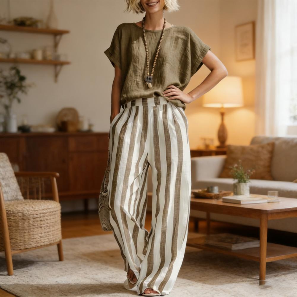 Casual Cotton Linen 2 Piece Se - Linen Pant Wide 리뷰 및 가격