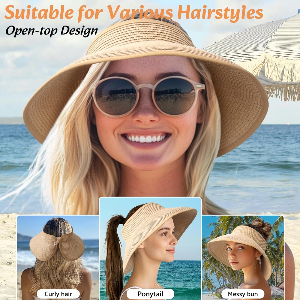 Women Wide Brim Straw Beach Ha - Hat Floppy Wide 리뷰 및 가격