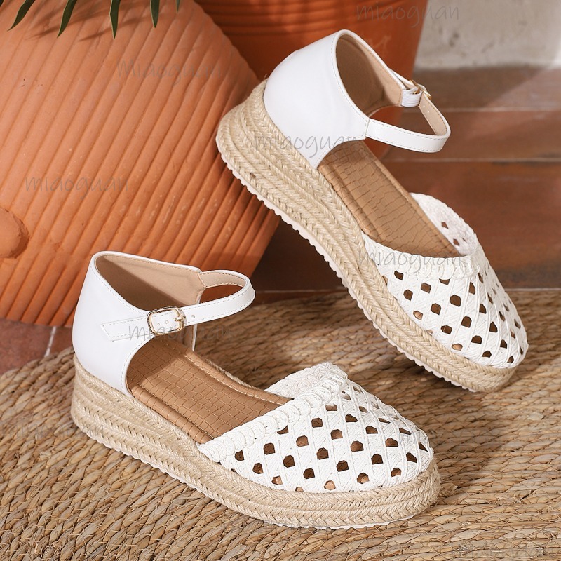 Boho Women's Hollow Out Woven  - Wedge Espadrille Women 리뷰 및 가격