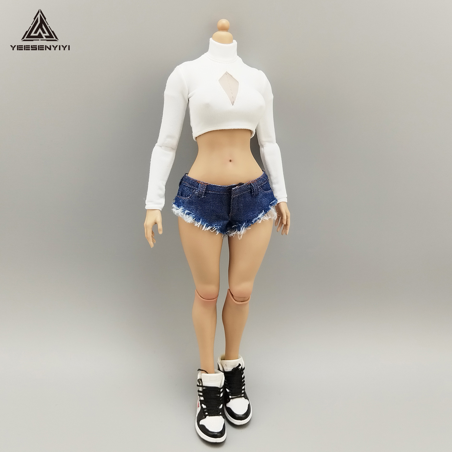 1/6 Scale Distressed Denim Min - Shorts Denim Frayed 리뷰 및 가격