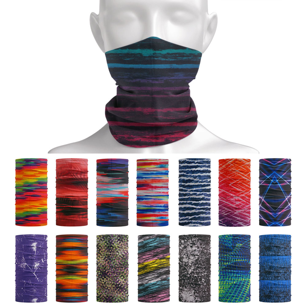 Tie-Dye Stripes Pattern Neckch - Headband Summer Knit 리뷰 및 가격