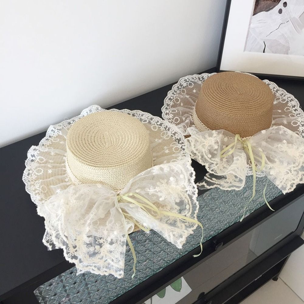 Floppy Lace Bow Sun Hat Breath - Hat Floppy Wide 리뷰 및 가격