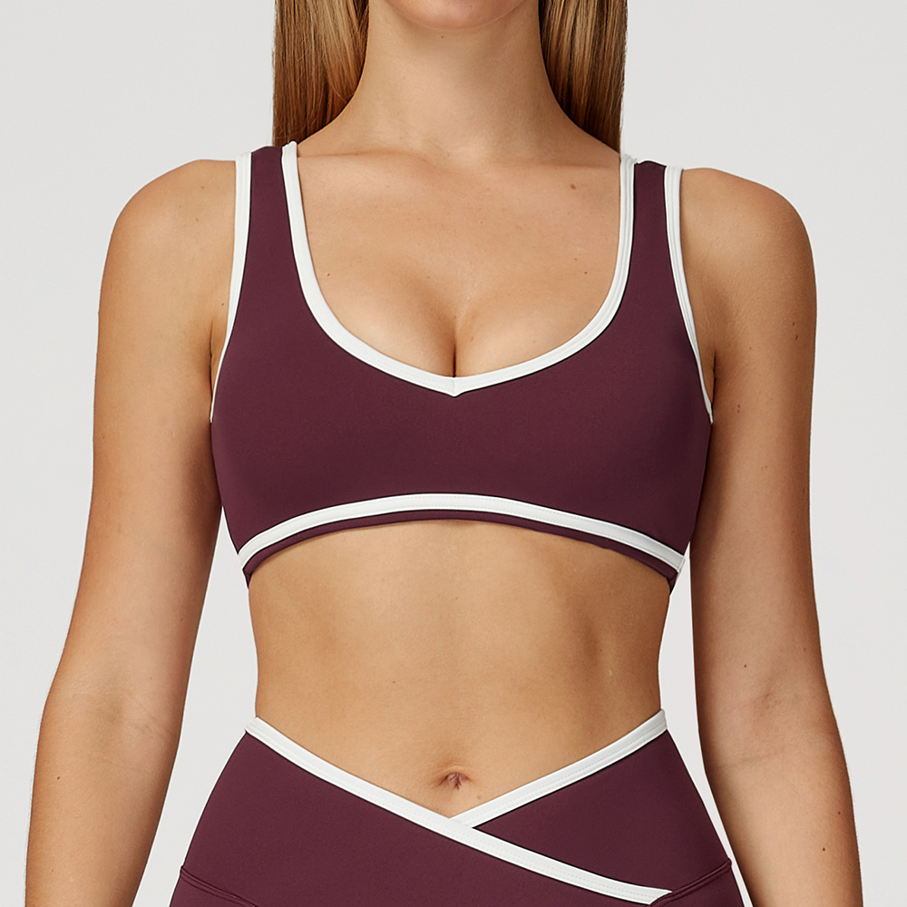 V-Neck Sports Bra Women Top Pu - Crop Top Crochet 리뷰 및 가격