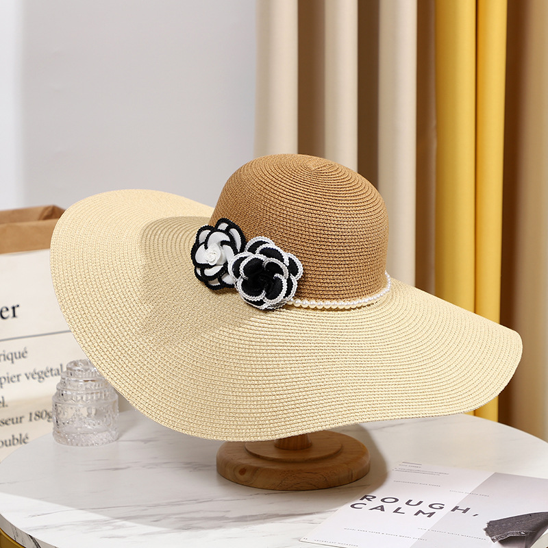 Two Tones Wide Brim Summer Hat - Hat Floppy Wide 리뷰 및 가격