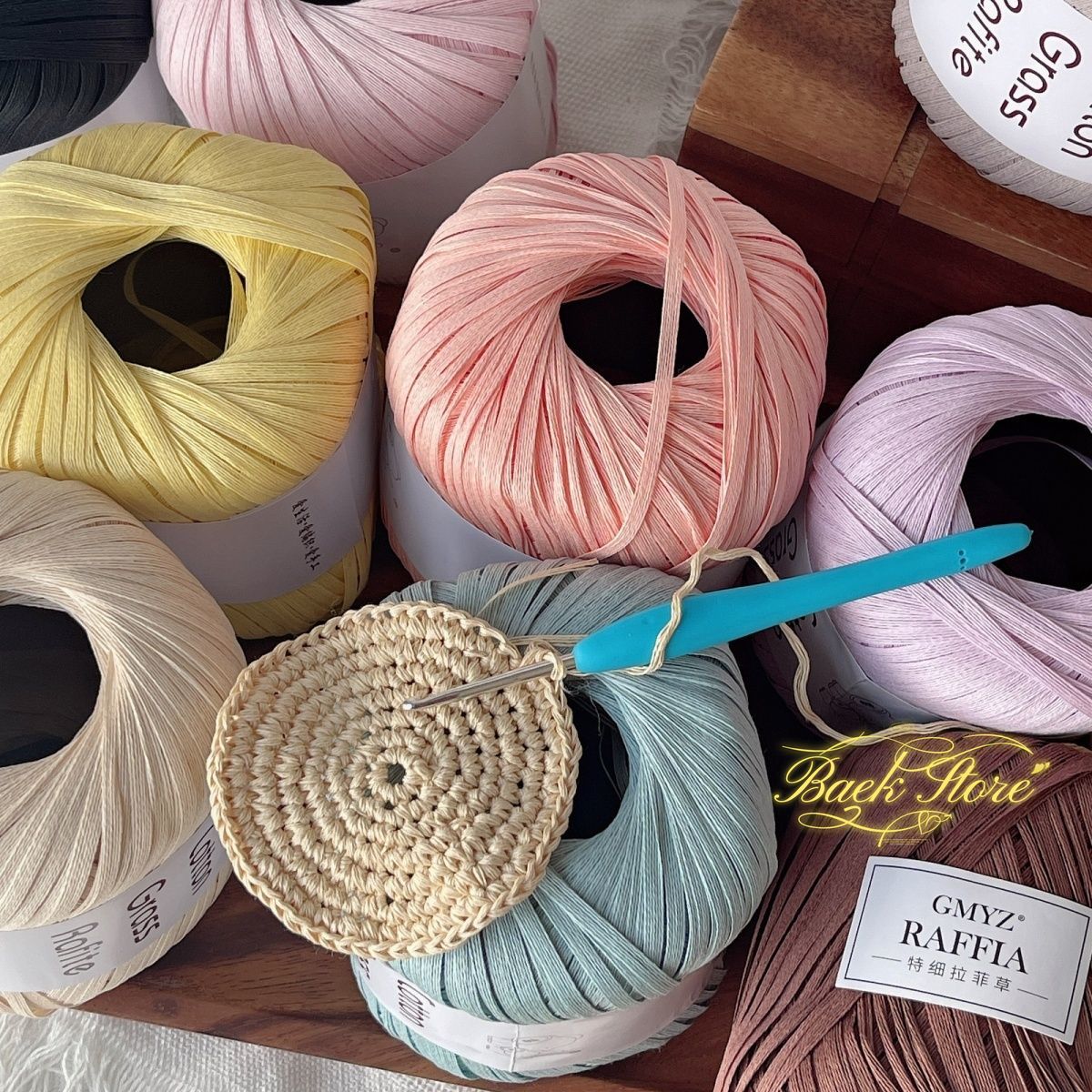 102M/roll Multicolor Raffia Ya - Crochet Bag Raffia 리뷰 및 가격