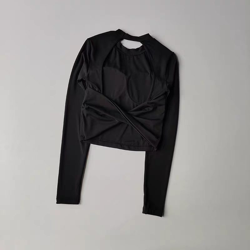 Women Long Sleeve Knotted Yoga - Crop Top Crochet 리뷰 및 가격