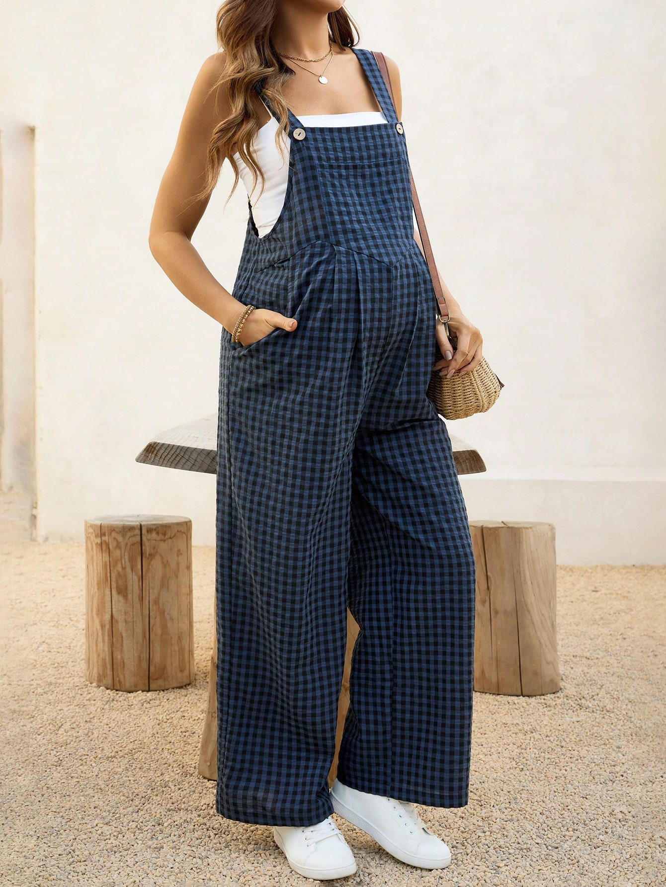 Casual Maternity Jumpsuit Plai - Jumpsuit Linen Relaxed 리뷰 및 가격