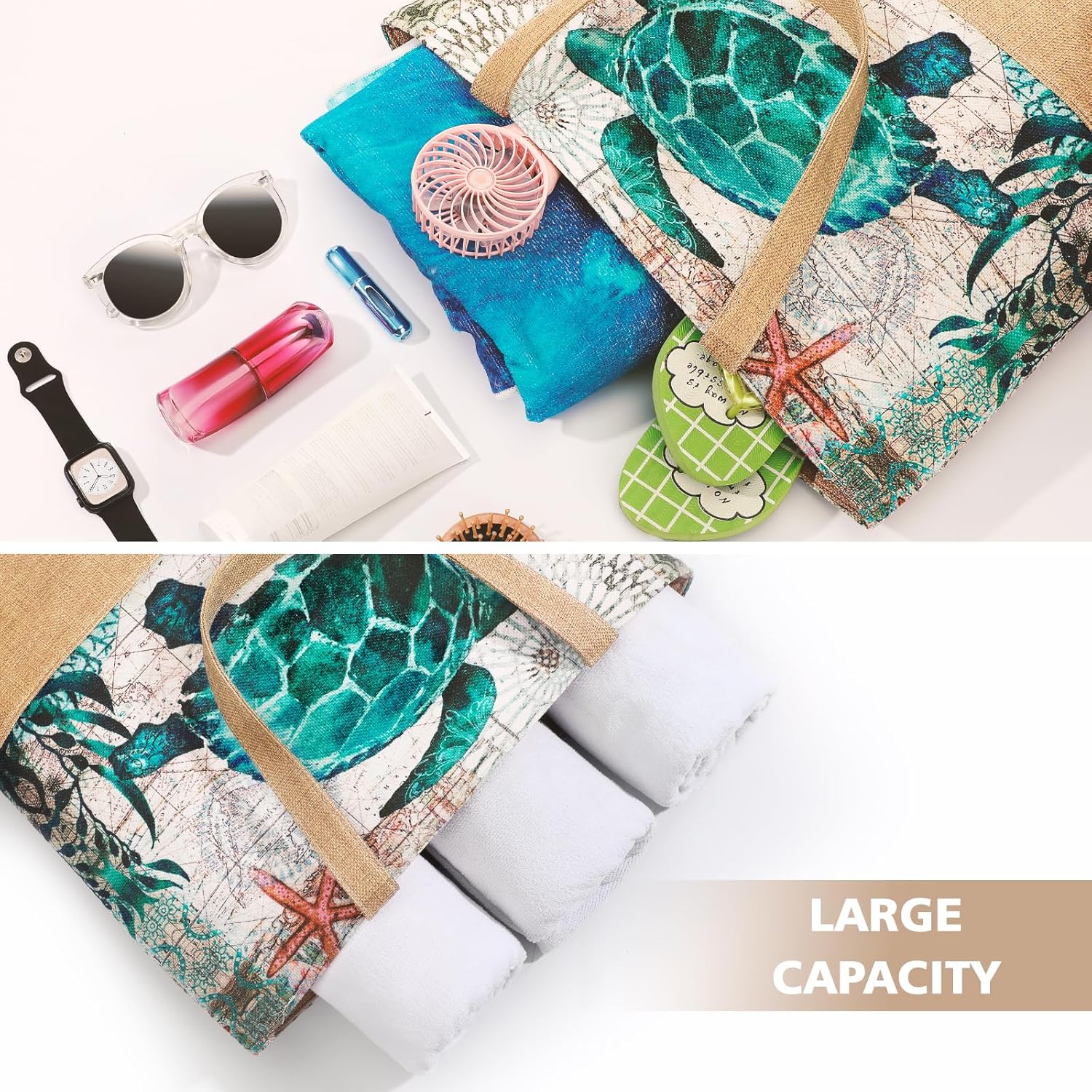 Large Beach Bag for Women with - Tote Bag Beach 리뷰 및 가격