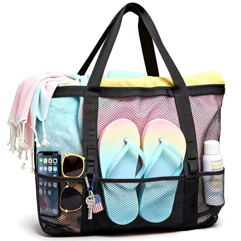 Travel Mesh Beach Bag for Wome - Tote Bag Beach 리뷰 및 가격