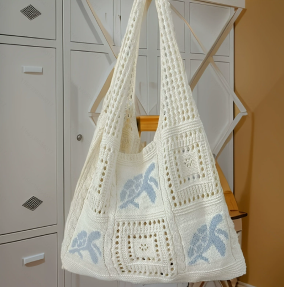 1Pc Sea Turtle Crochet Hollow  - Tote Bag Beach 리뷰 및 가격