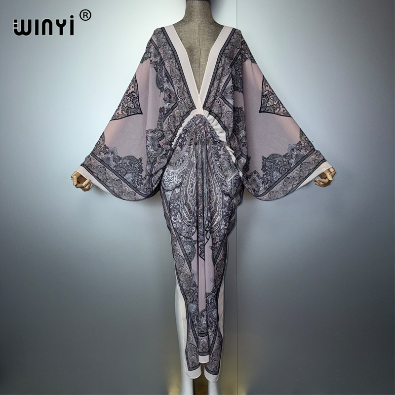 WINYI V-neck Sexy Dress Arabic - Cover Up Kaftan 리뷰 및 가격