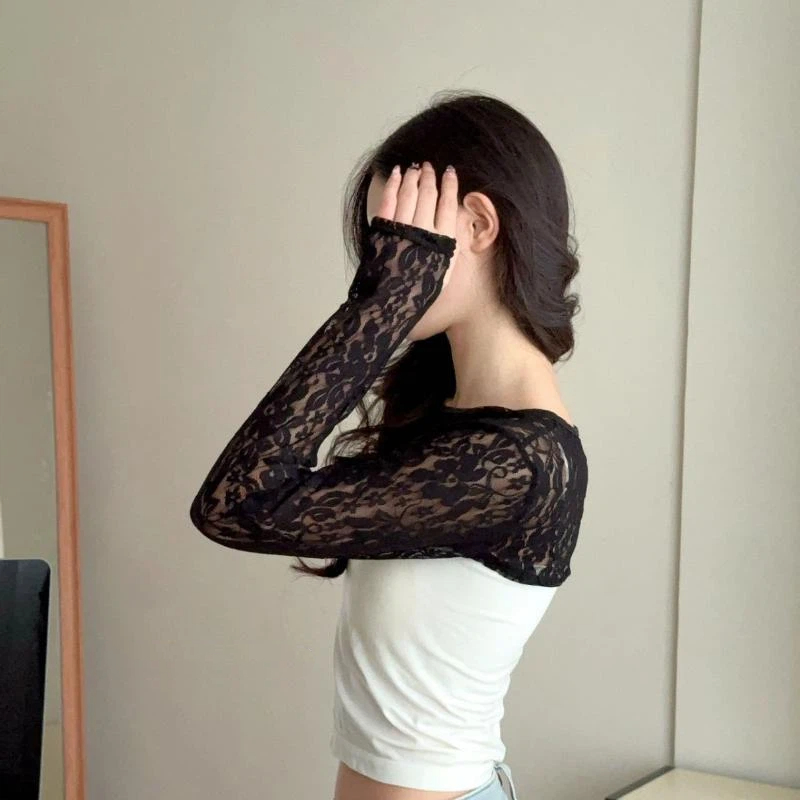 Sexy Hollow Out See Through La - Crop Top Crochet 리뷰 및 가격