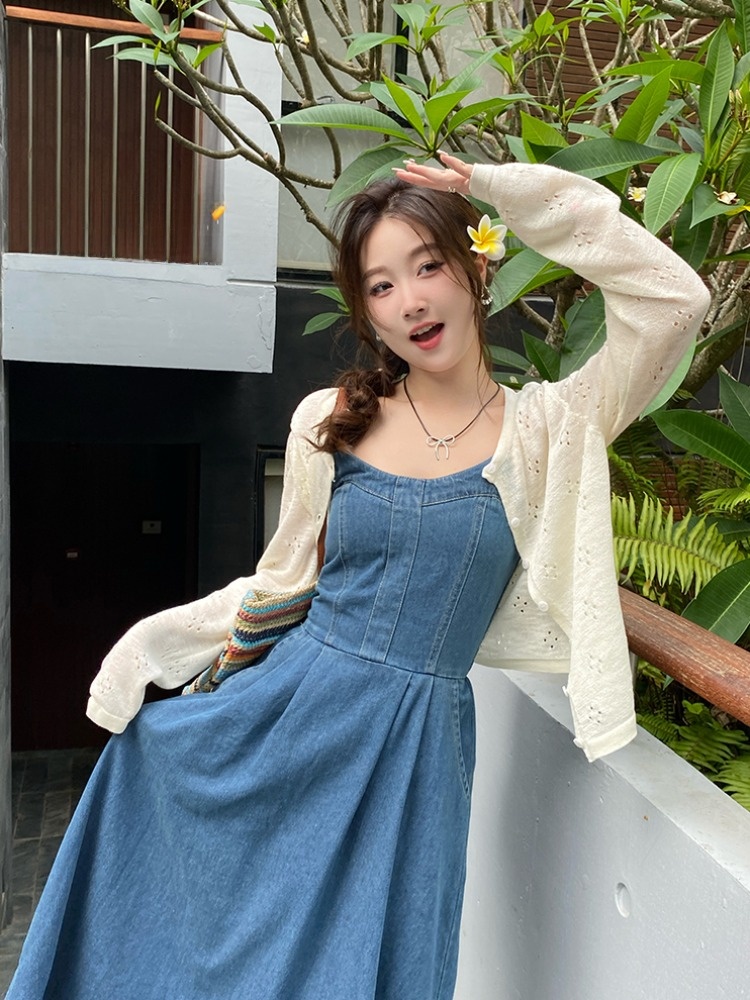Summer Mint Green Thin Knitted - Cover Up Kaftan 리뷰 및 가격