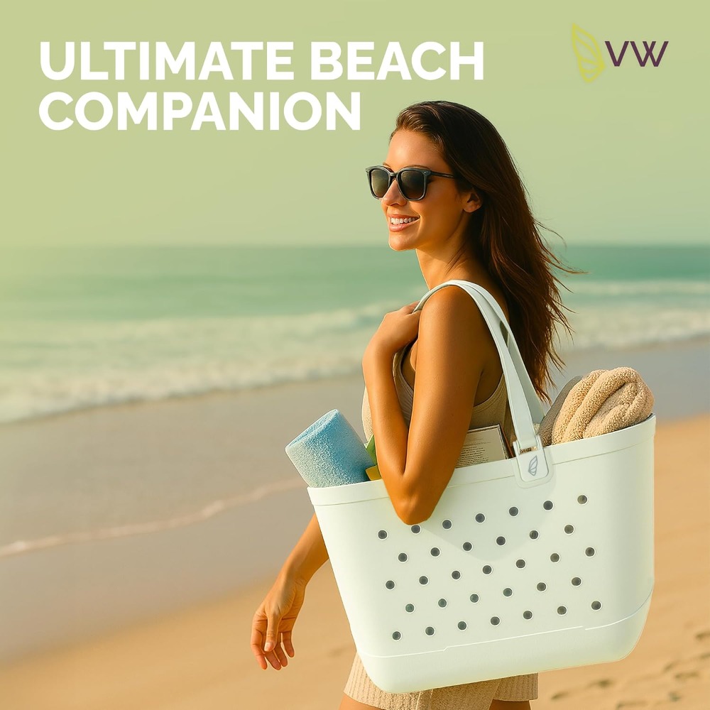 Large Rubber Beach Tote Bag -  - Tote Bag Beach 리뷰 및 가격