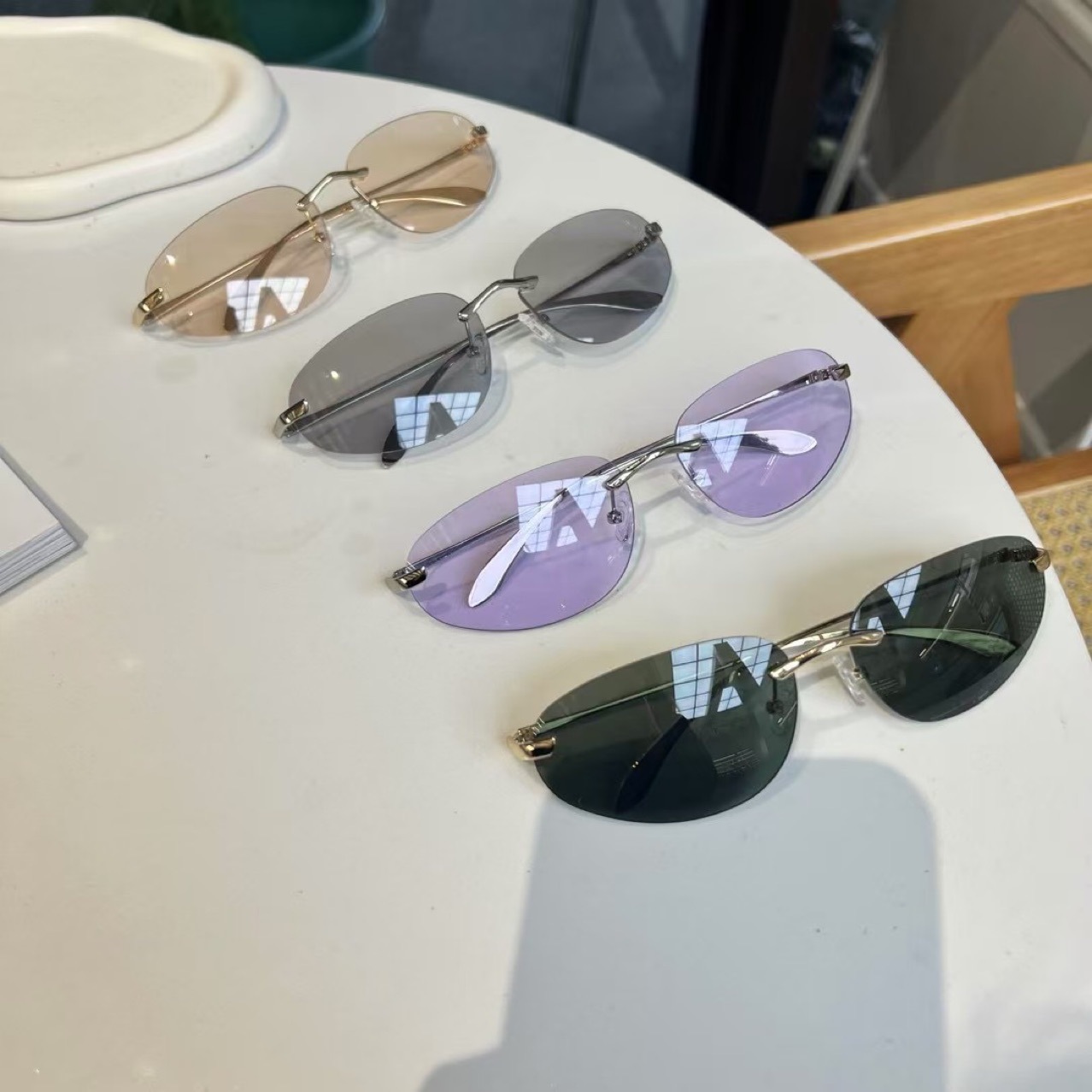 UV400 Rimless Shades, Cat Eye  - Sunglasses Cat Eye 리뷰 및 가격