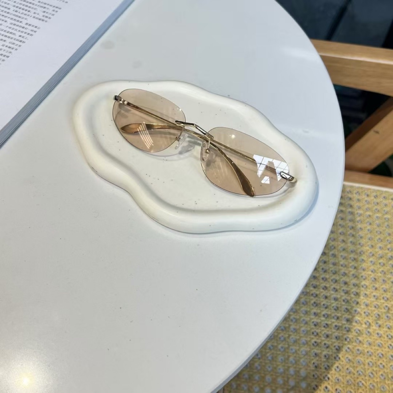 UV400 Rimless Shades, Cat Eye  - Sunglasses Cat Eye 리뷰 및 가격
