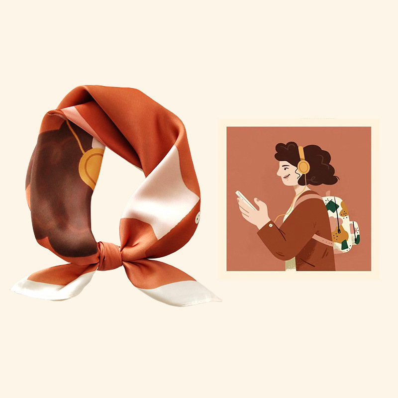 Women's Silk Cartoon Scarf Squ - Headband Summer Knit 리뷰 및 가격