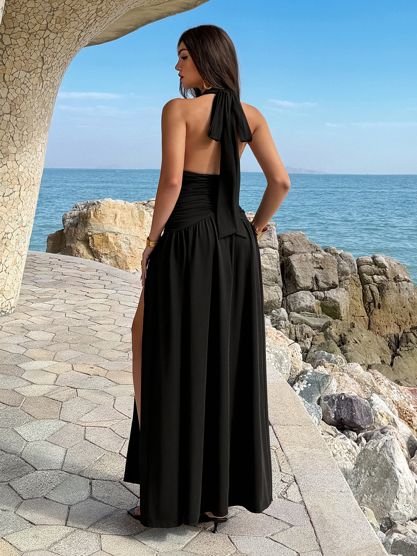 Women's Dress 2 Colors Halter  - Maxi Dress Halter 리뷰 및 가격