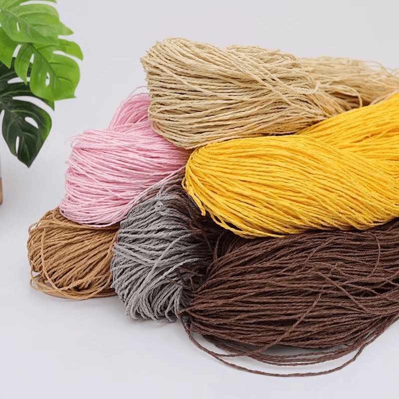 200g 2ply Cotton Raffia Yarn f - Crochet Bag Raffia 리뷰 및 가격