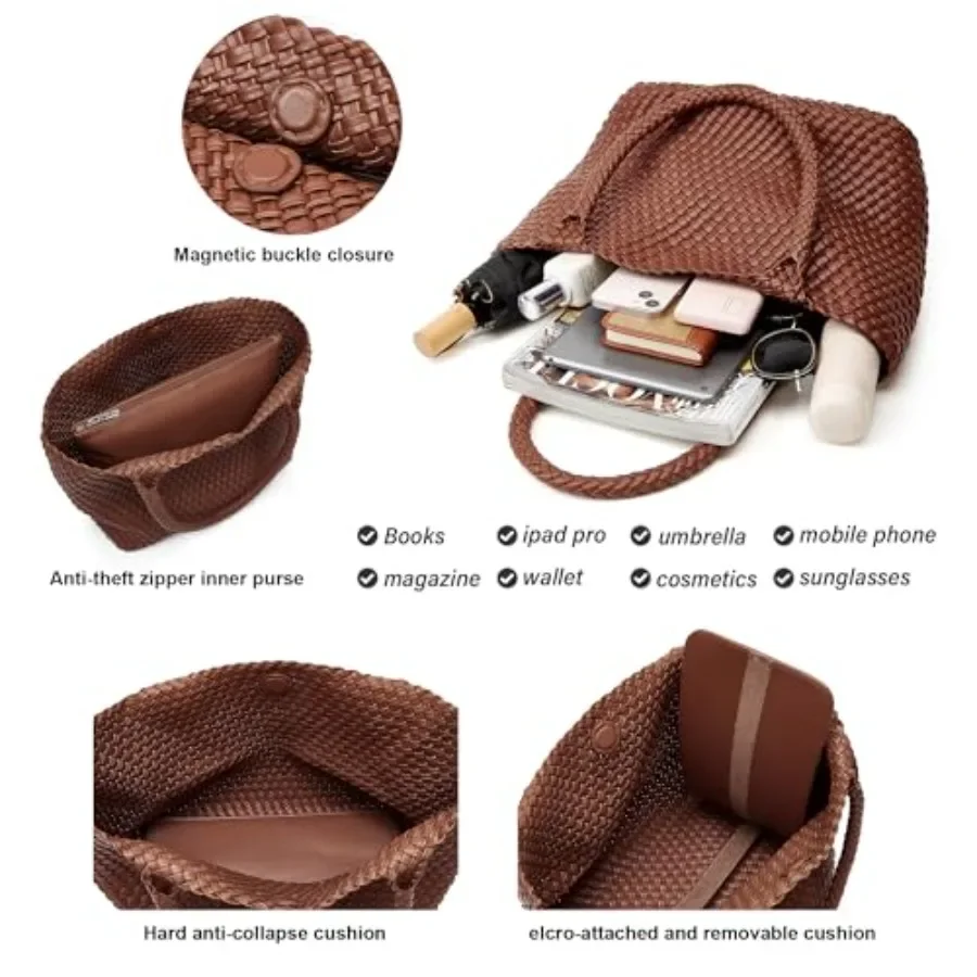 BOYATU Woven Tote Bag for Wome - Tote Bag Beach 리뷰 및 가격