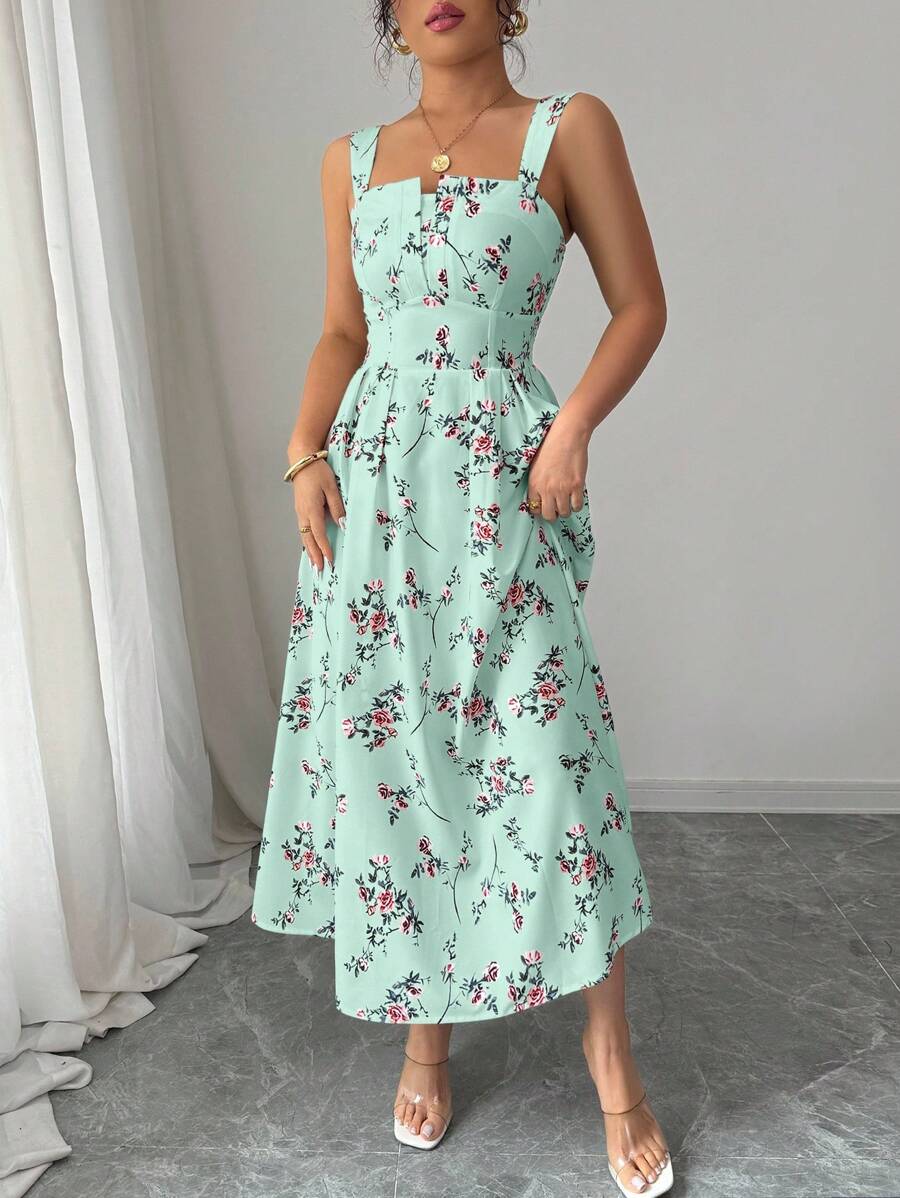 Mint Green Floral Midi Dress W - Midi Skirt Floral 리뷰 및 가격
