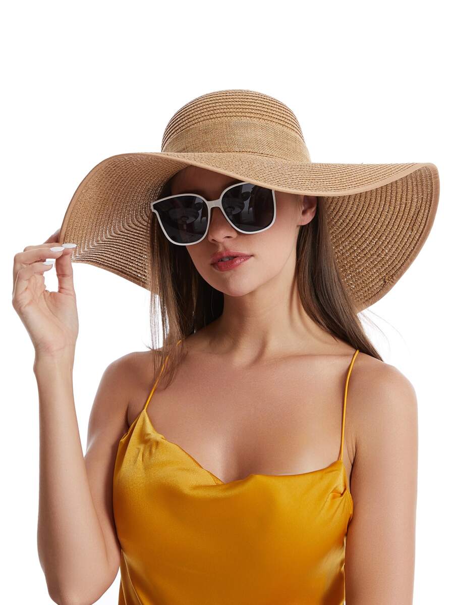 Womens Wide Brim Floppy Straw  - Hat Floppy Wide 리뷰 및 가격