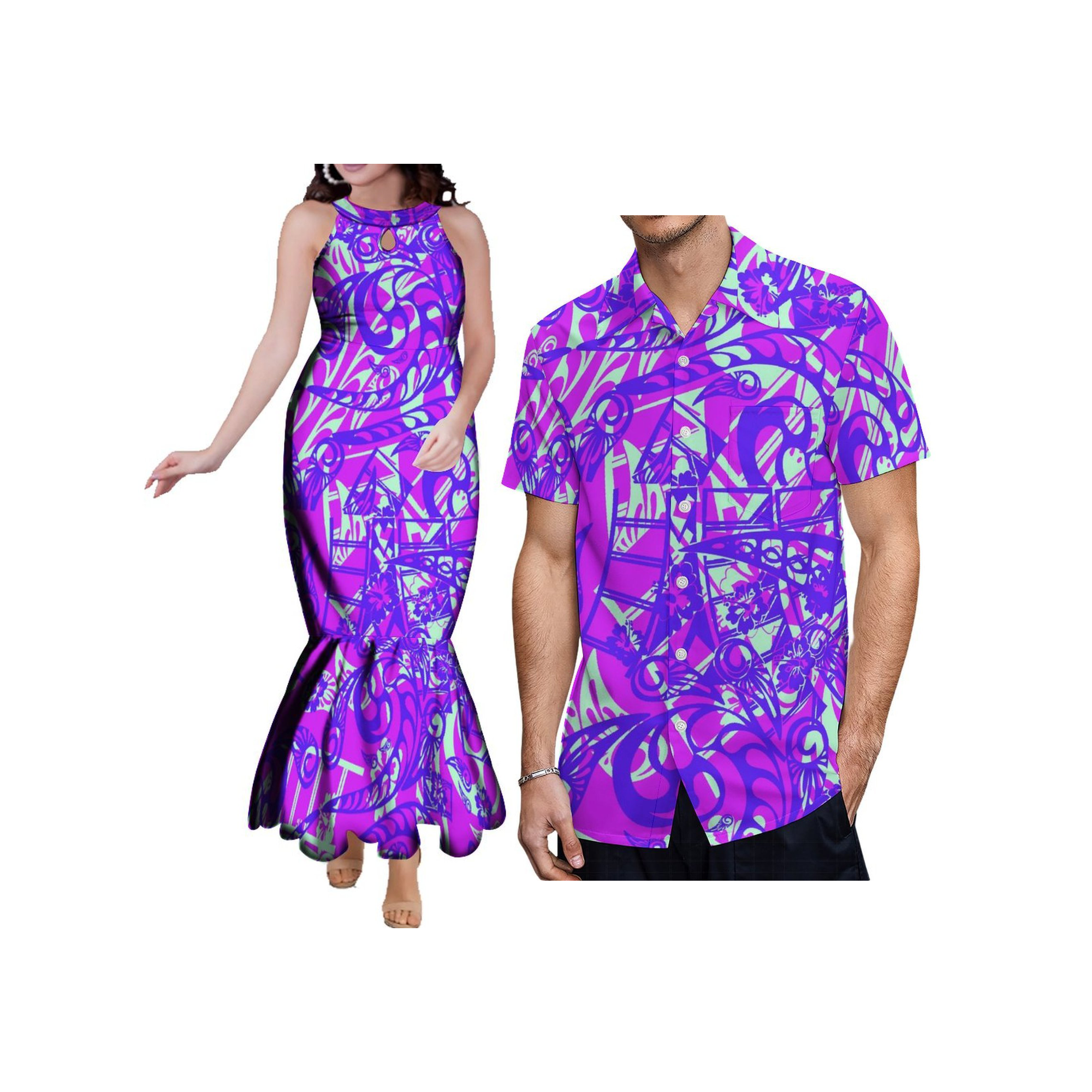 Customized Couples Clothes Big - Maxi Dress Halter 리뷰 및 가격