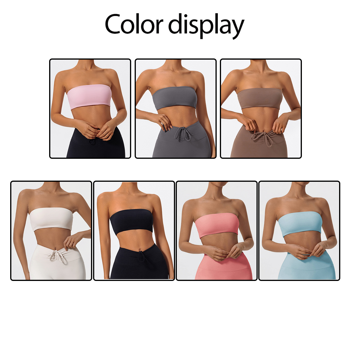 Strapless Sports Bra Gym Crop  - Crop Top Crochet 리뷰 및 가격