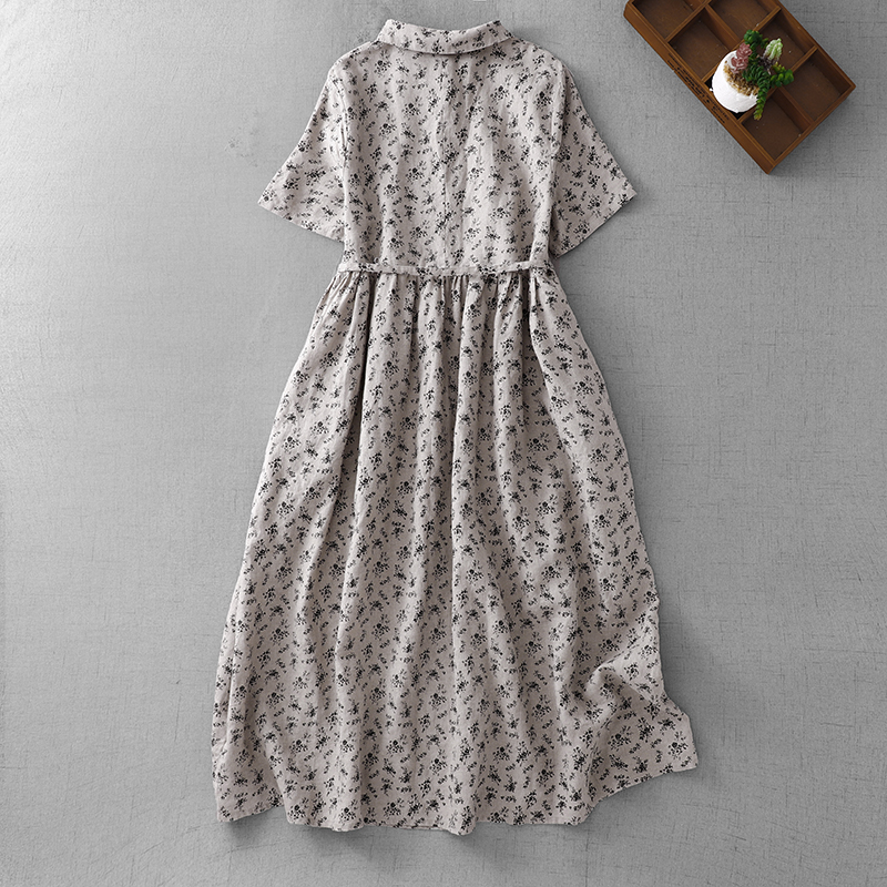 Summer Floral Cotton Linen Dr  - Midi Skirt Floral 리뷰 및 가격