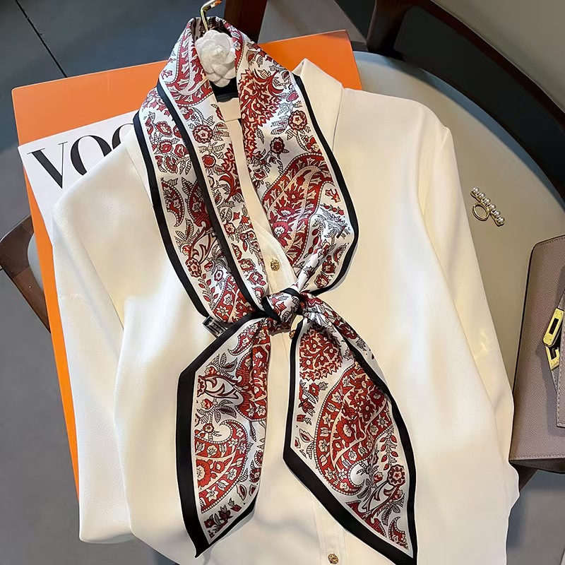 Luxury Design Long Silk Scarf  - Headband Summer Knit 리뷰 및 가격
