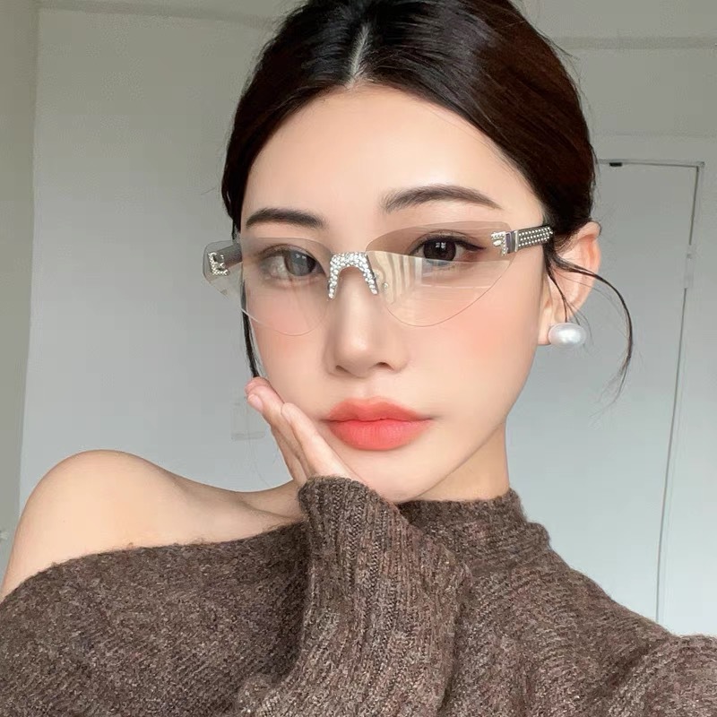 Women's Sexy Cat Eye Rimless R - Sunglasses Cat Eye 리뷰 및 가격