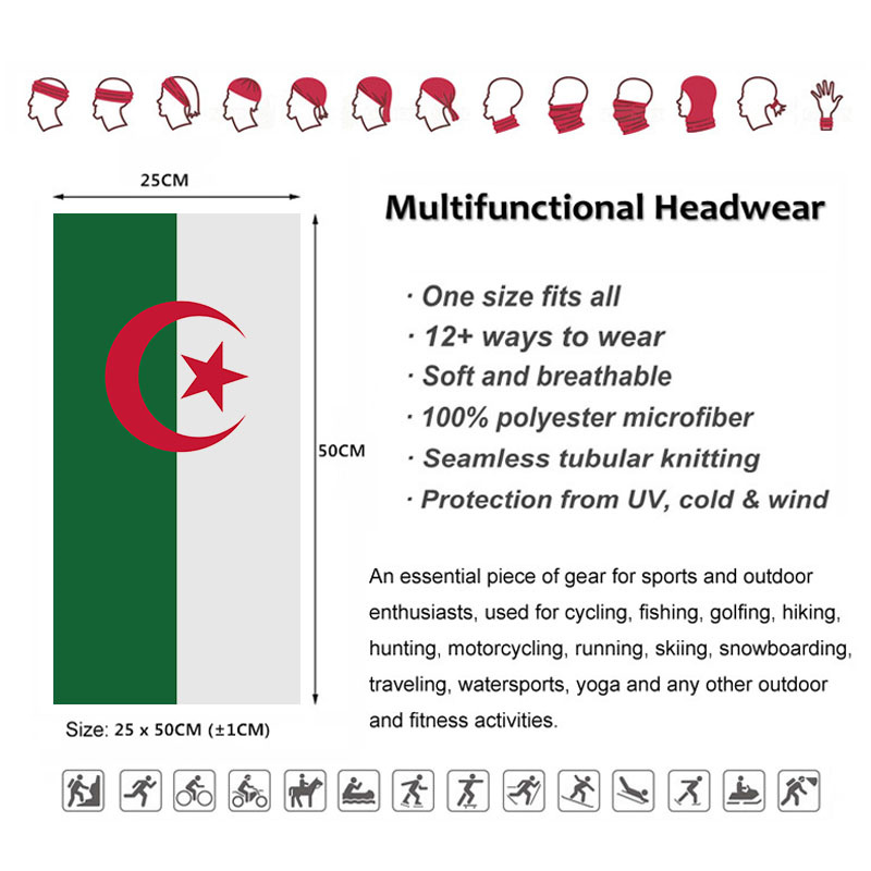 Algeria Flag Printed Bandana H - Headband Summer Knit 리뷰 및 가격