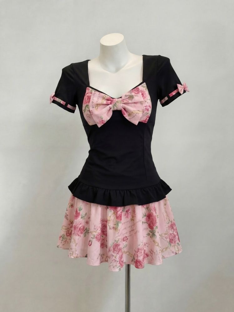 Women's Sweet Floral Print Two - Romper Floral Print 리뷰 및 가격