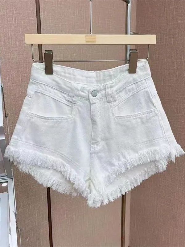 Outlet Korean Style Casual Hon - Shorts Denim Frayed 리뷰 및 가격