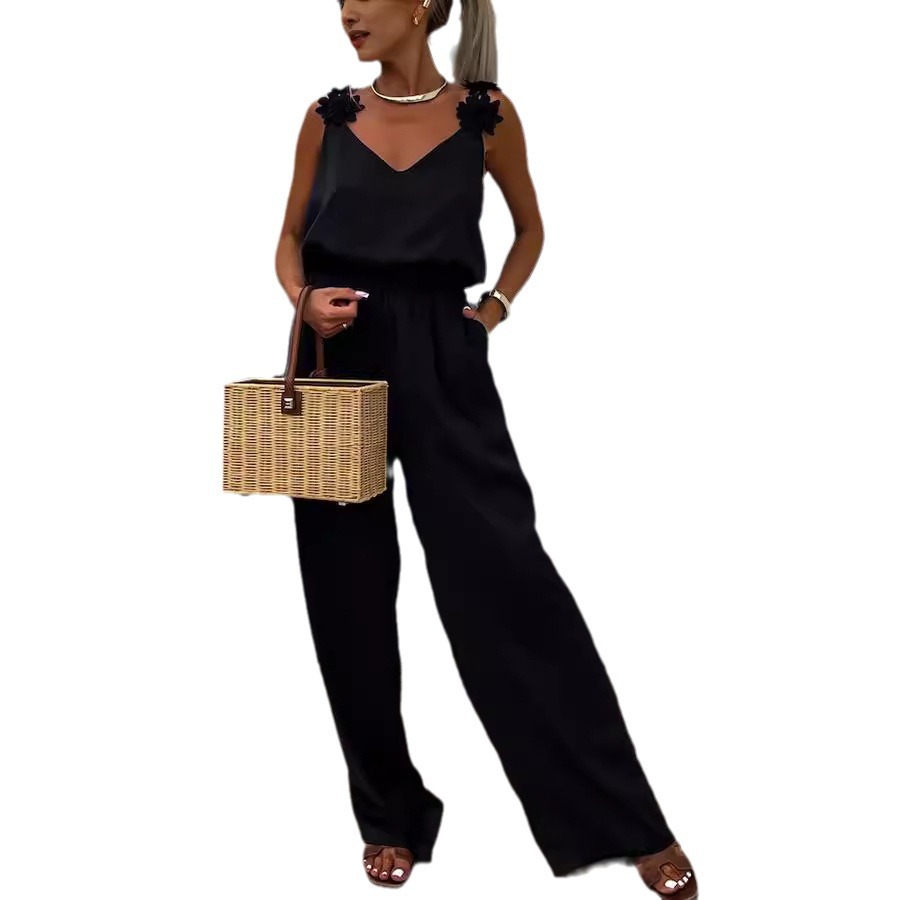 Casual Jumpsuit Strappy Sleeve - Jumpsuit Linen Relaxed 리뷰 및 가격