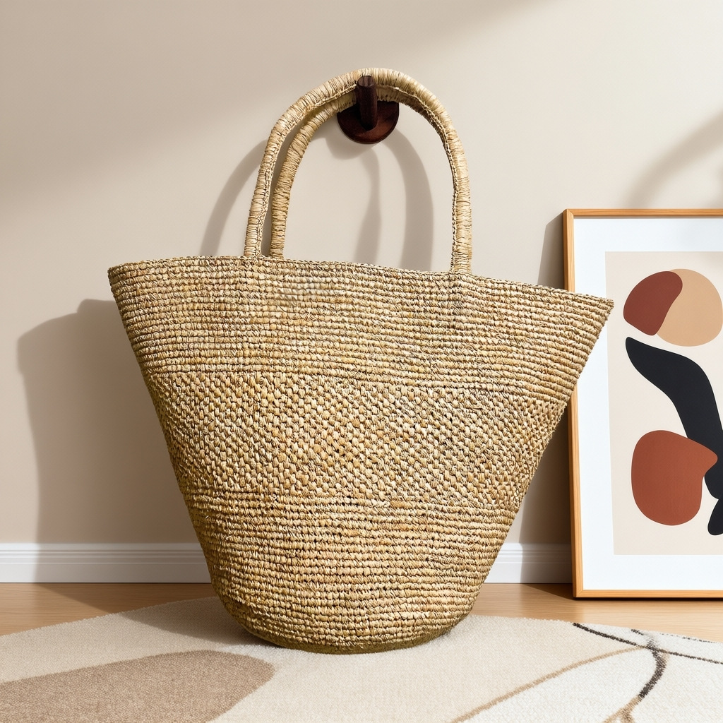 Large Capacity Raffia Straw Ba - Crochet Bag Raffia 리뷰 및 가격